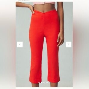 Maeve By Anthropologie Womens Size 2 Red 70’s‎ Style Bombshell Capri Pant